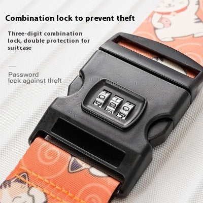 Password Lock Safety Belt Suitcase Band Trolley Case Packing Belt