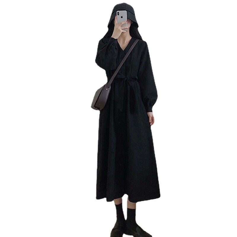 French Retro Audrey Hepburn Style Women's Long Dress