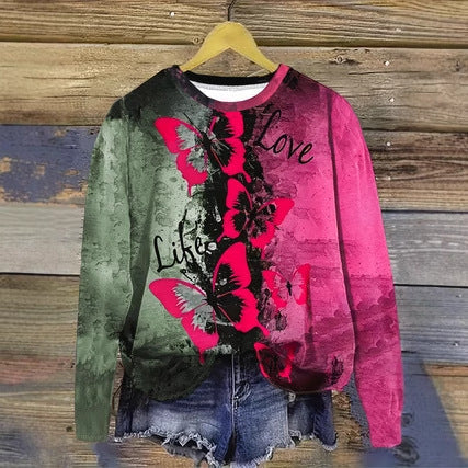Women's Long-sleeve T-shirt With 3D Print