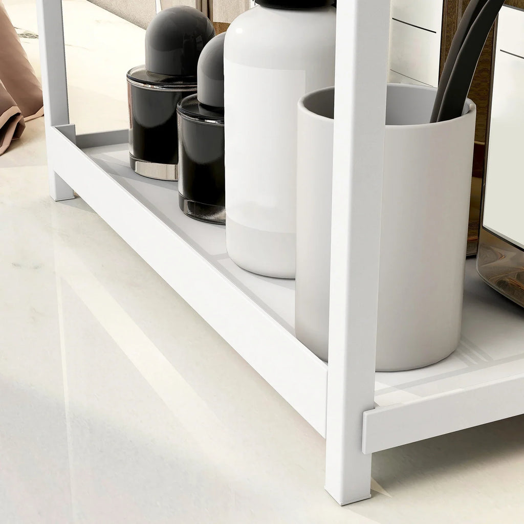 2-Tier Countertop Storage Rack - Large Capacity Bathroom & Kitchen Organiser