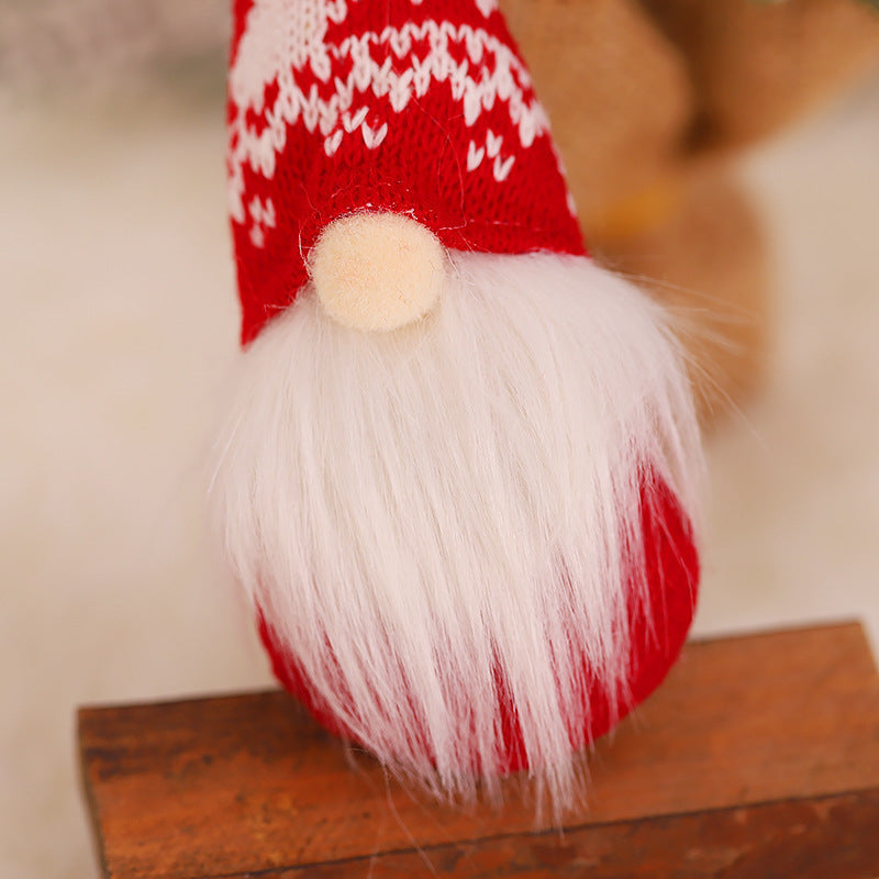 Christmas faceless doll forest man ornament