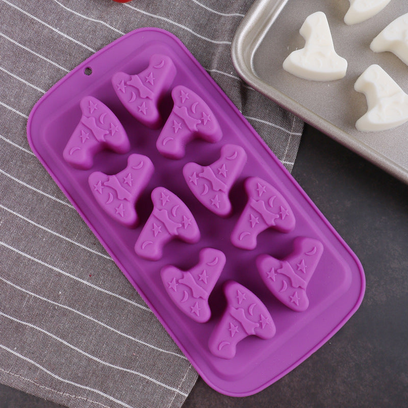 Halloween mold diy glue dripper pumpkin biscuit cake mold Candy Flip candy cookie skull skull chocolate mold