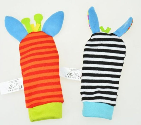 Baby Infant Toy Soft Socks Handbells