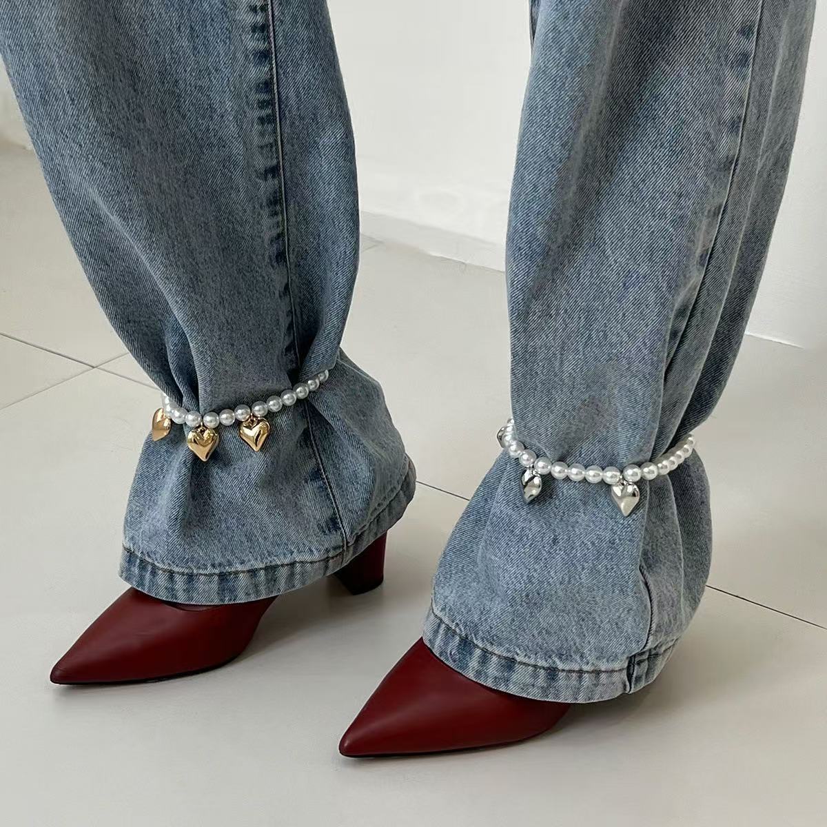 Accessories Ins-style Pearl Beaded Jeans Chain