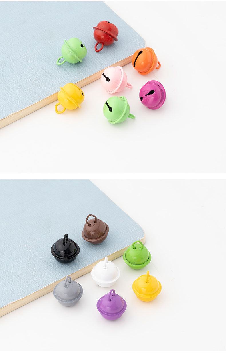 22mm Colorful Cute Small Bell Metal Pet Open-Ended Bell Handmade Material DIY Creative Accessory Iron