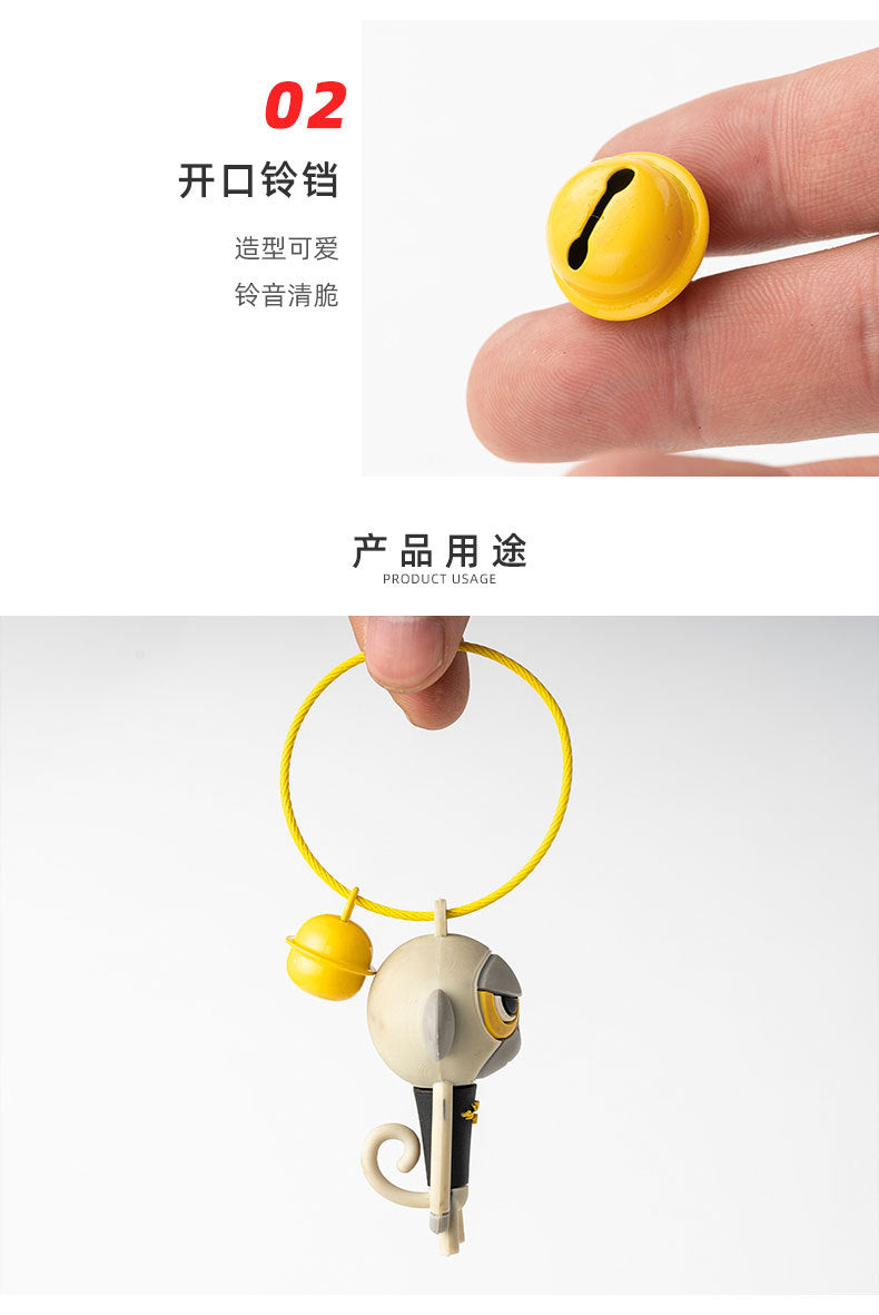 22mm Colorful Cute Small Bell Metal Pet Open-Ended Bell Handmade Material DIY Creative Accessory Iron