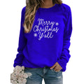 Christmas Snowflake Merry Christmas Letter Printed Round Neck Sweat Autumn and Winter Europe and America Amazon wish