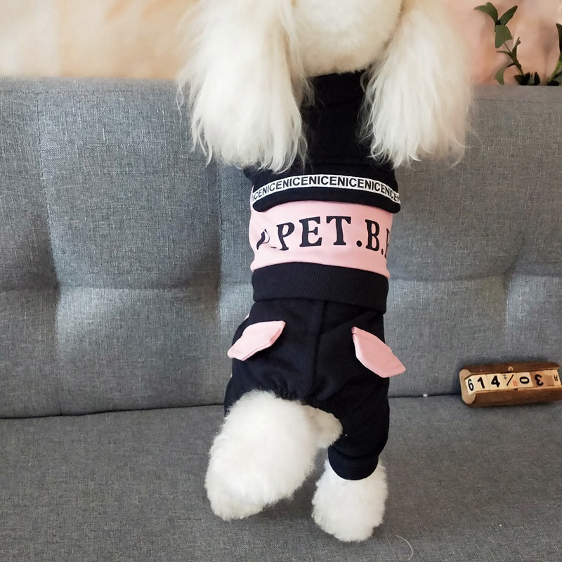 Pet four-legged one-piece clothes