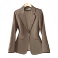 Korean Style Loose Spring And Autumn High-grade Female Brown Suit
