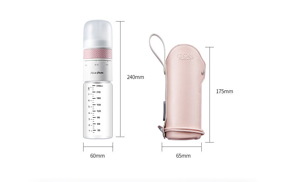 Baby Milk Bottle Thermostatic Glass Wide Caliber Anti Flatulence