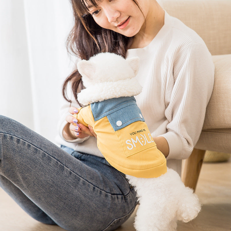 Teddy puppy autumn and winter clothes
