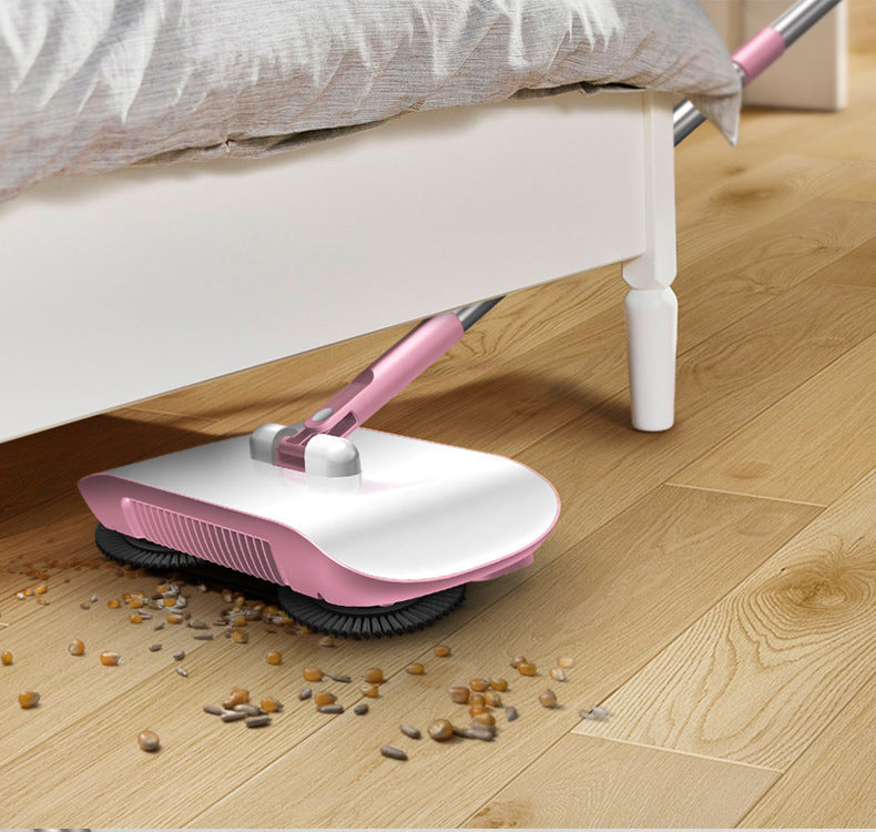 3-in-1 Hand Push Sweeper Broom & Dustpan Set - Cordless Floor Cleaning System with Mop