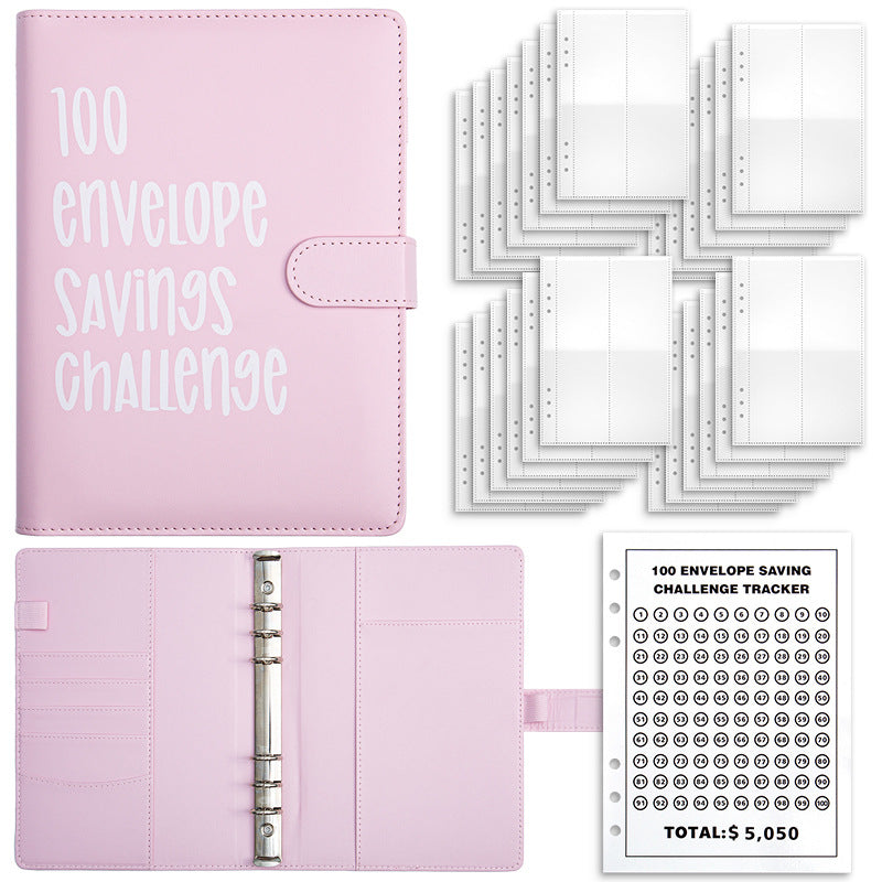 Days Money Saving Challenge Cash Savings Loose-leaf Notebook