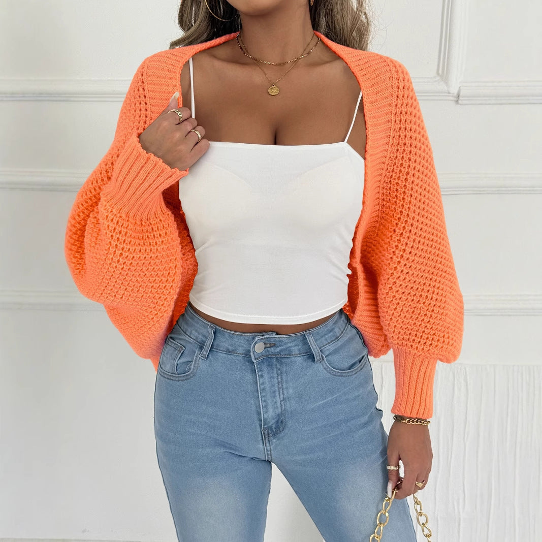 Women's Cardigan Short Coat Shawl Irregular Sweater