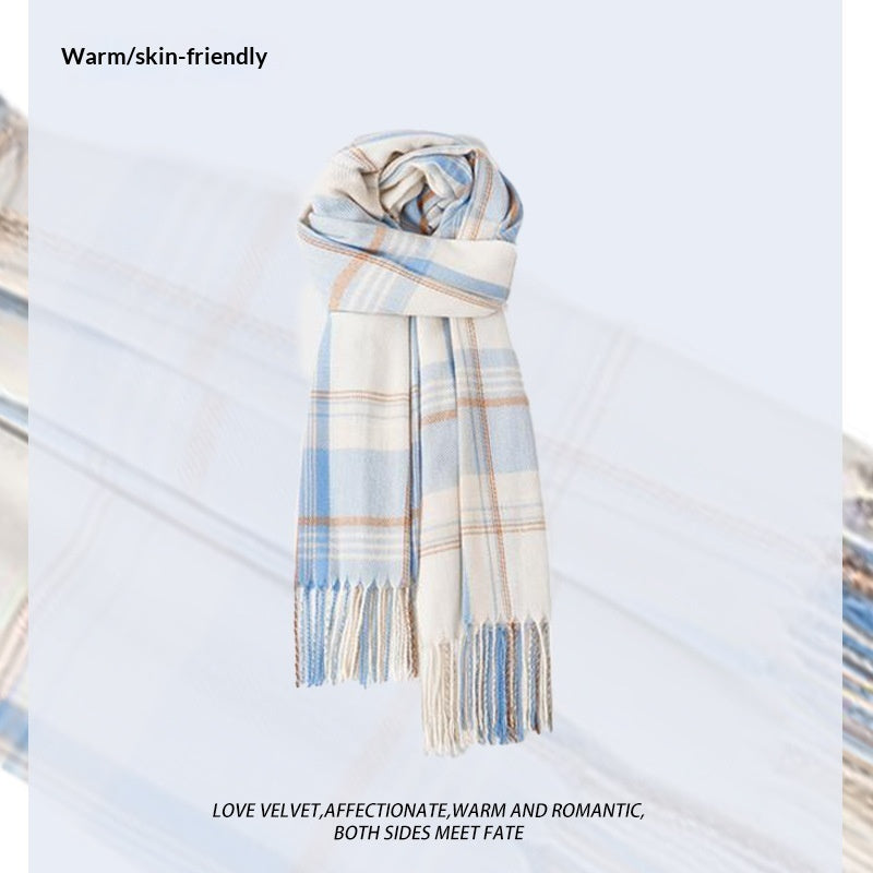 Light Blue Atmosphere Scarf For Women