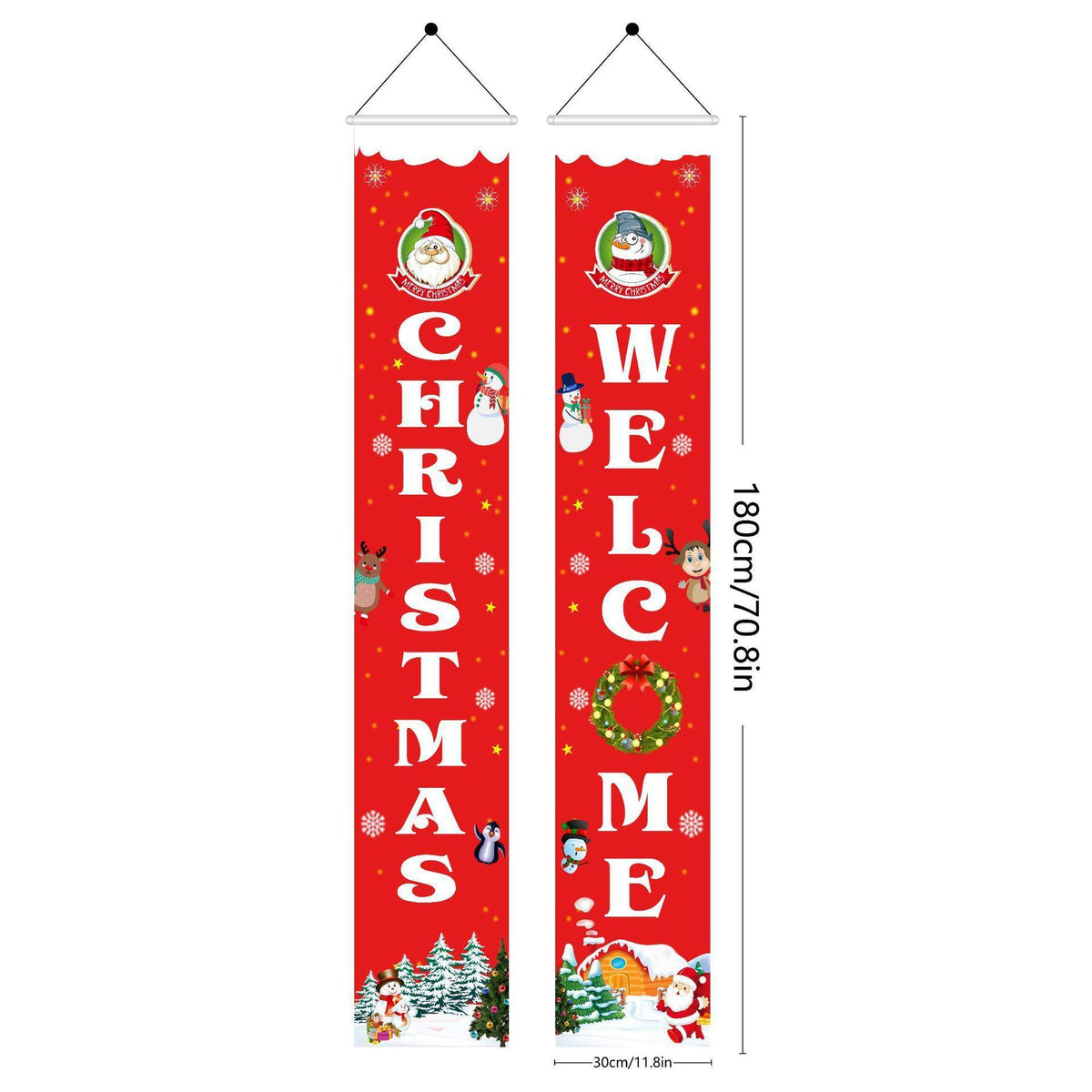 Christmas Couplet Snowman Penguin Holiday Decoration