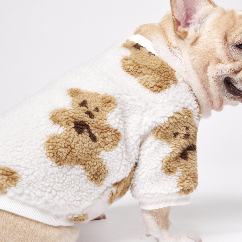 Pet Cute Thick Warm Corduroy Bottoming Shirt