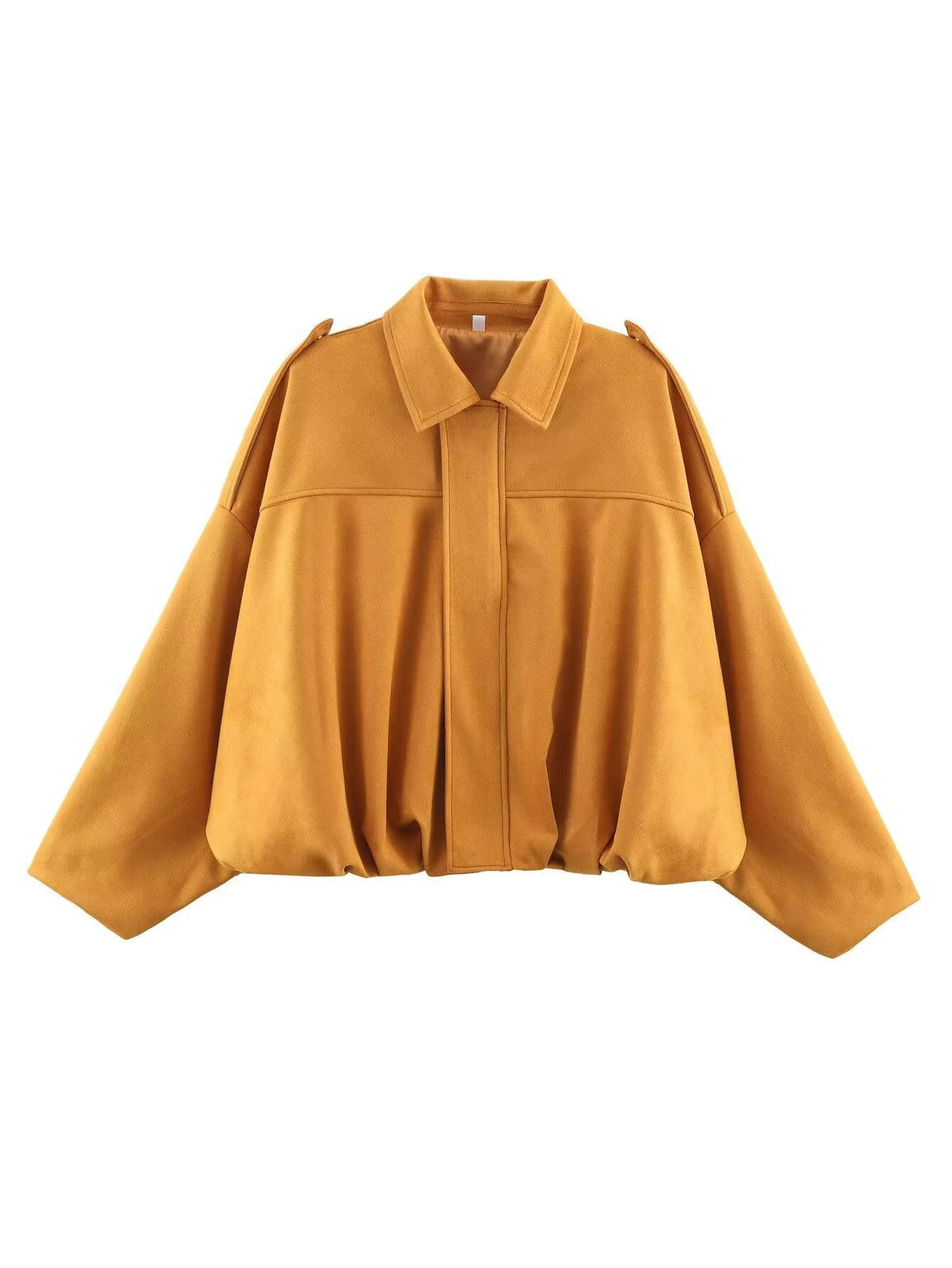 Faux Suede Texture Pilot Jacket - Men's Casual Zip Up Coat with Soft Touch Finish for Daily Wear