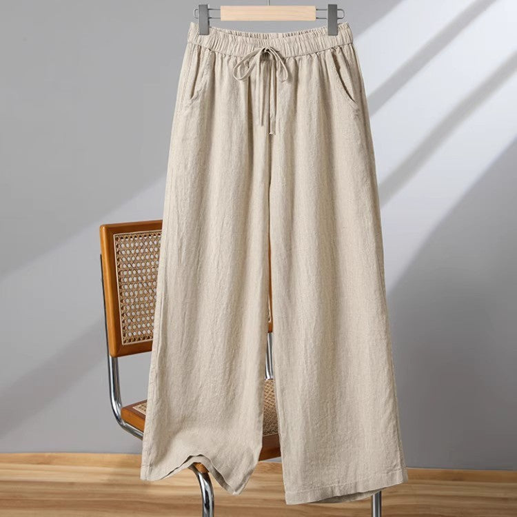 Women's Drawstring Straight Thin Casual Pants