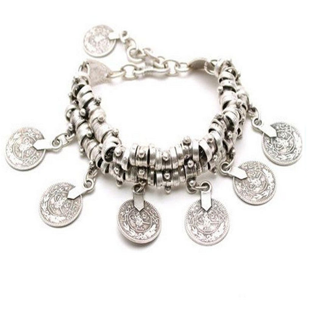 Coin short bracelet and anklet dual purpose