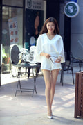2020 Summer new European and American black simple V-neck batwing sleeve jumpsuit jumpsuit shorts suit chic pet black