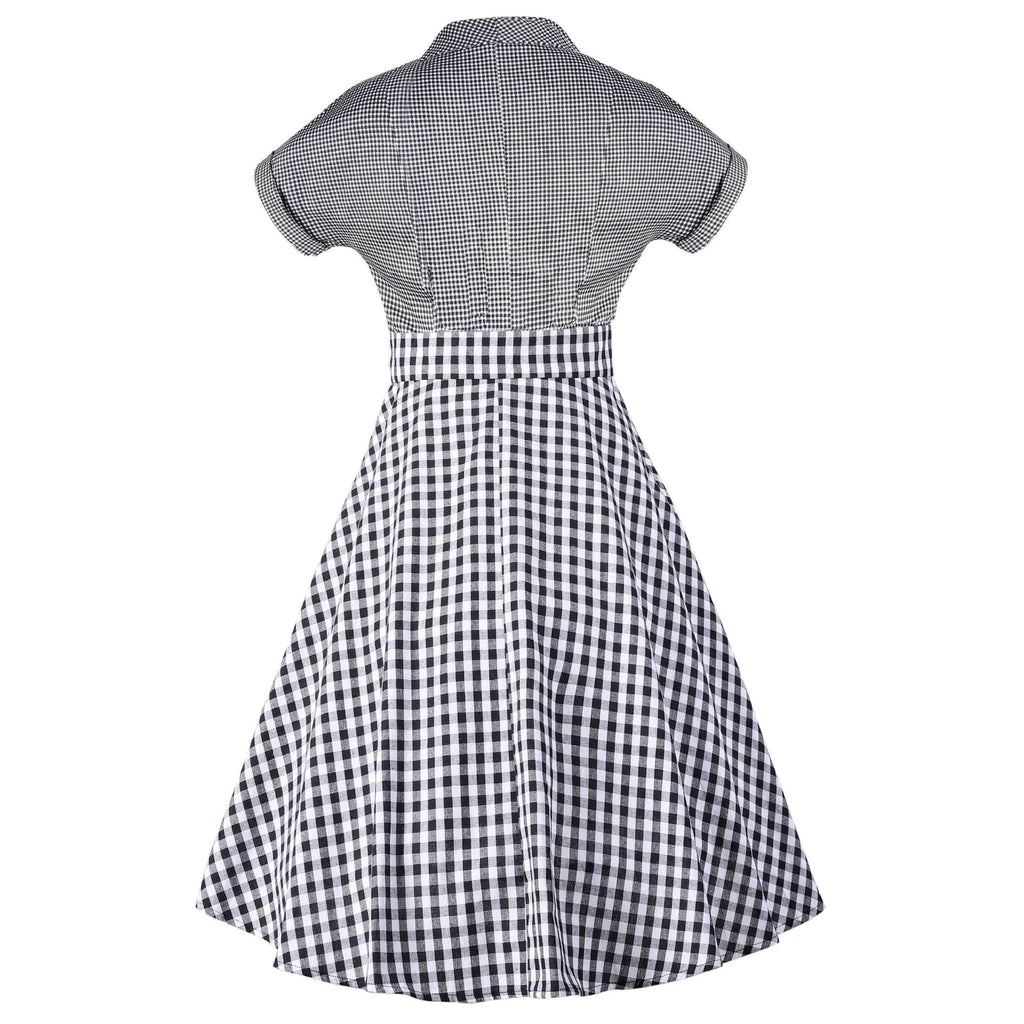 Plaid patchwork dress