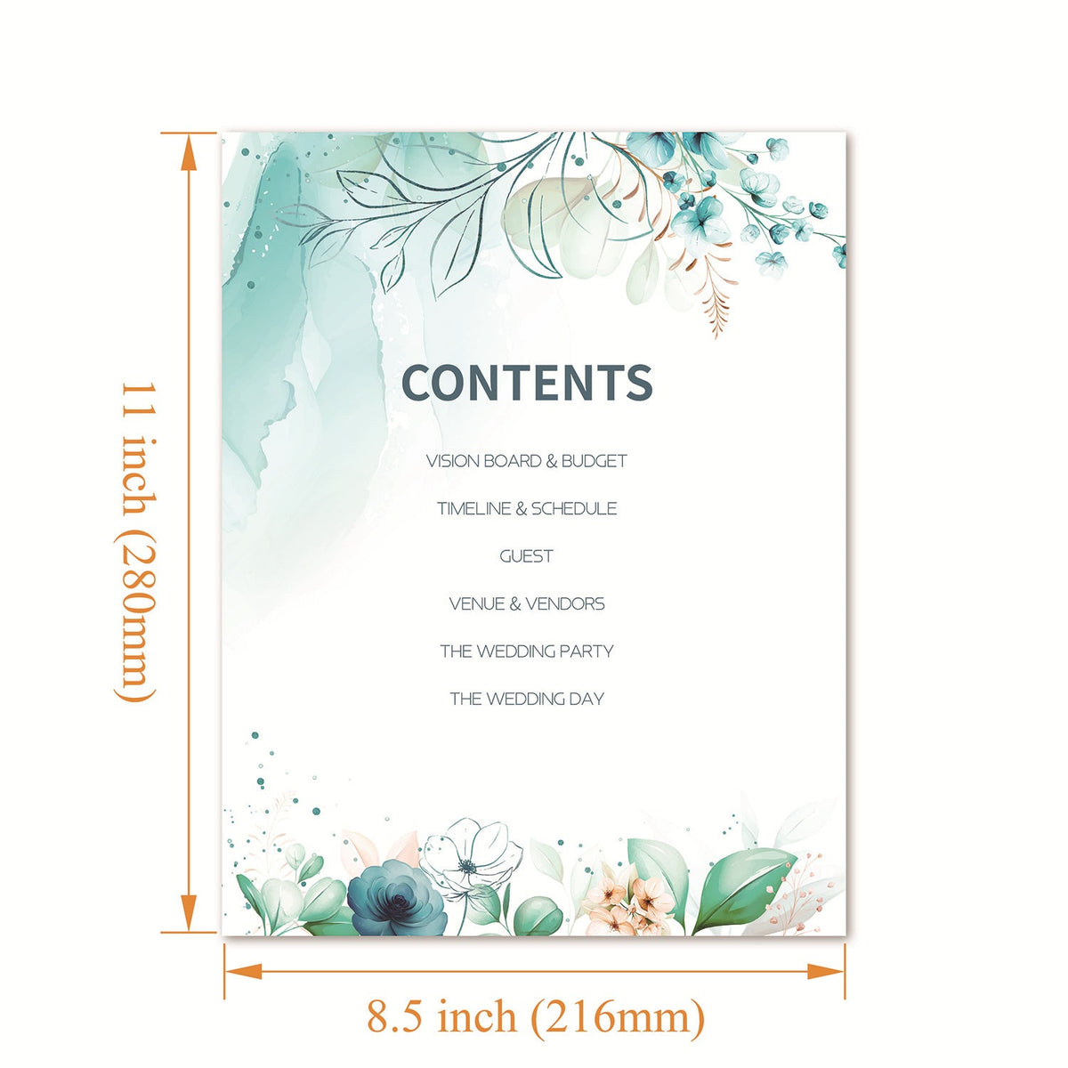 Wedding Planner Hardcover Flyer With Stickers