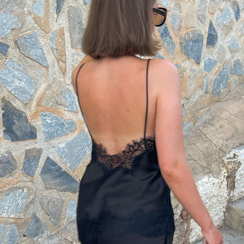 Asymmetrical Lace Elegant Commute Panelled Camisole