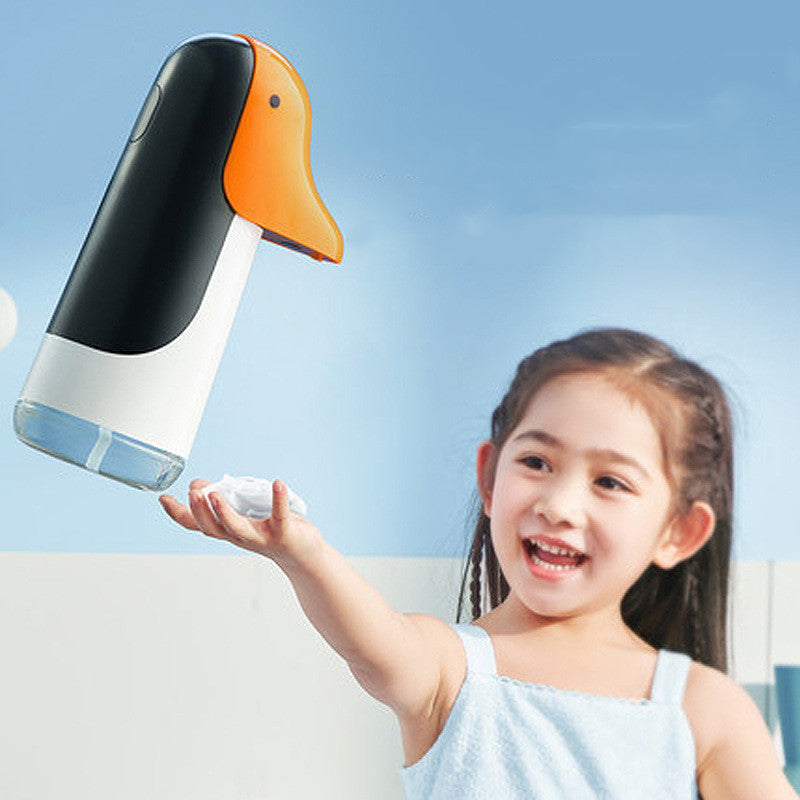 Cartoon Penguin Children's Automatic Induction Foam Hand Soap Dispenser USB Rechargeable