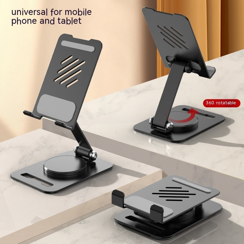Premium 360° Rotating Phone Stand - Adjustable Aluminum Desk Holder for iPhone, iPad & Tablets