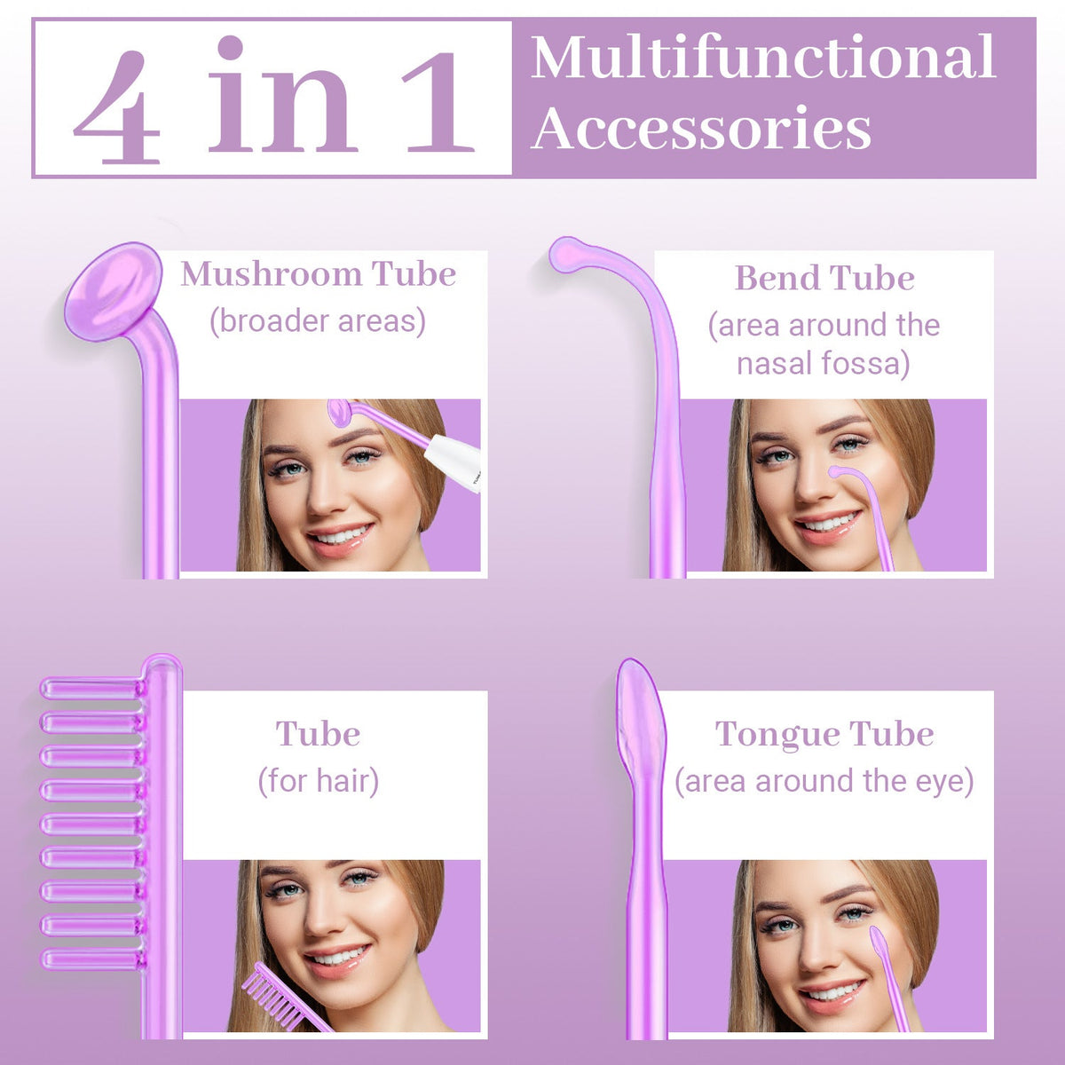 High Wave Electrotherapy Rod High Frequency Beauty Instrument Eutic Appliance