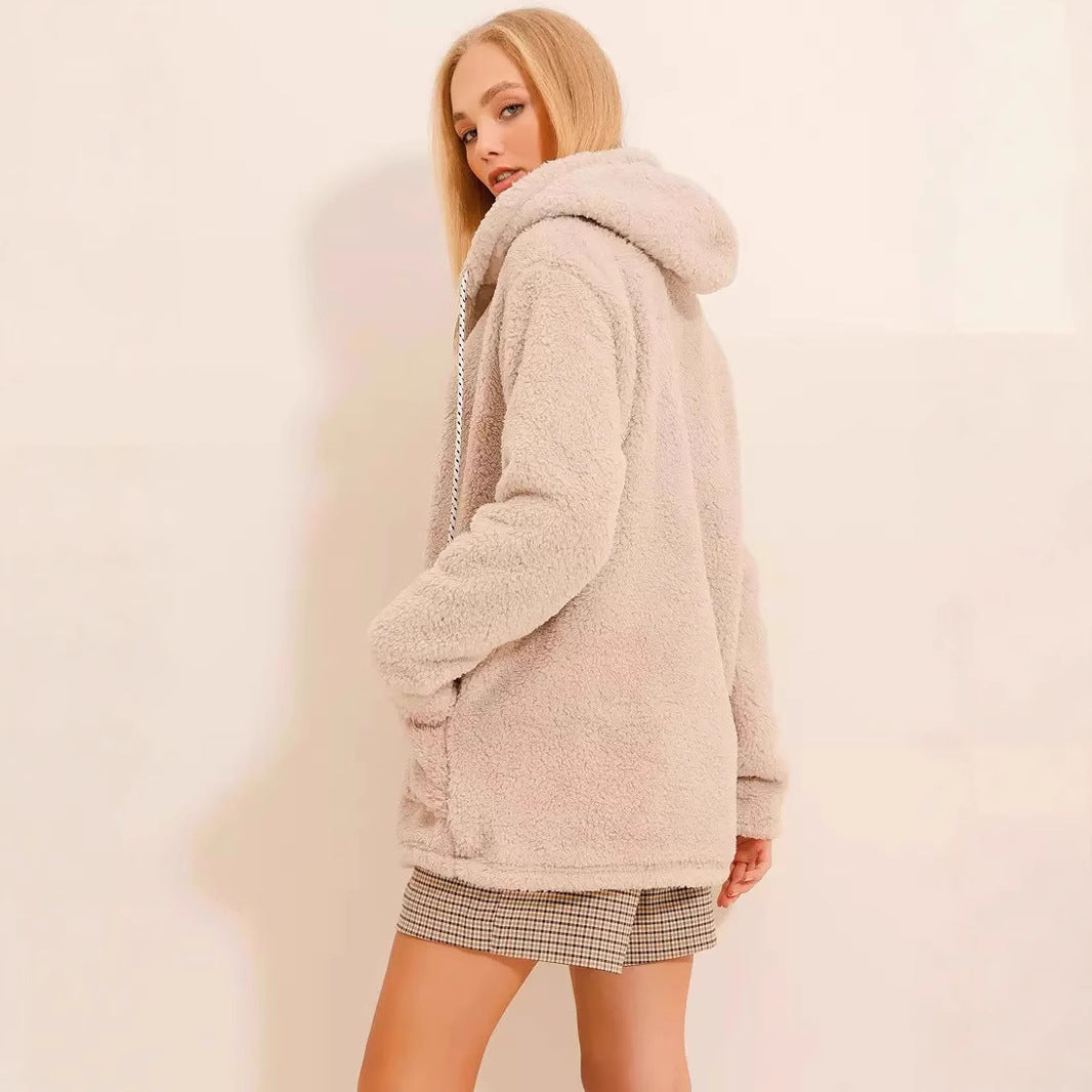 European And American Women's Clothing Plush Coat