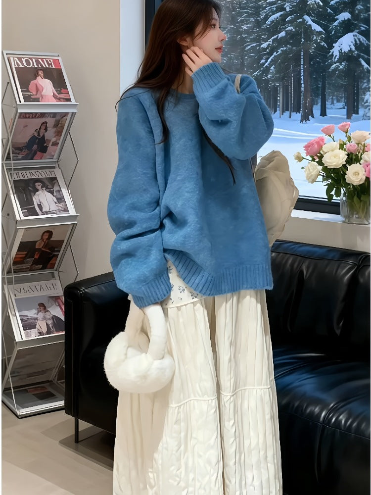 Retro Korean Style Relaxed-fit Sweater