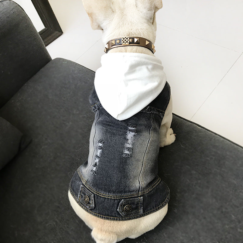 Teddy washed denim vest