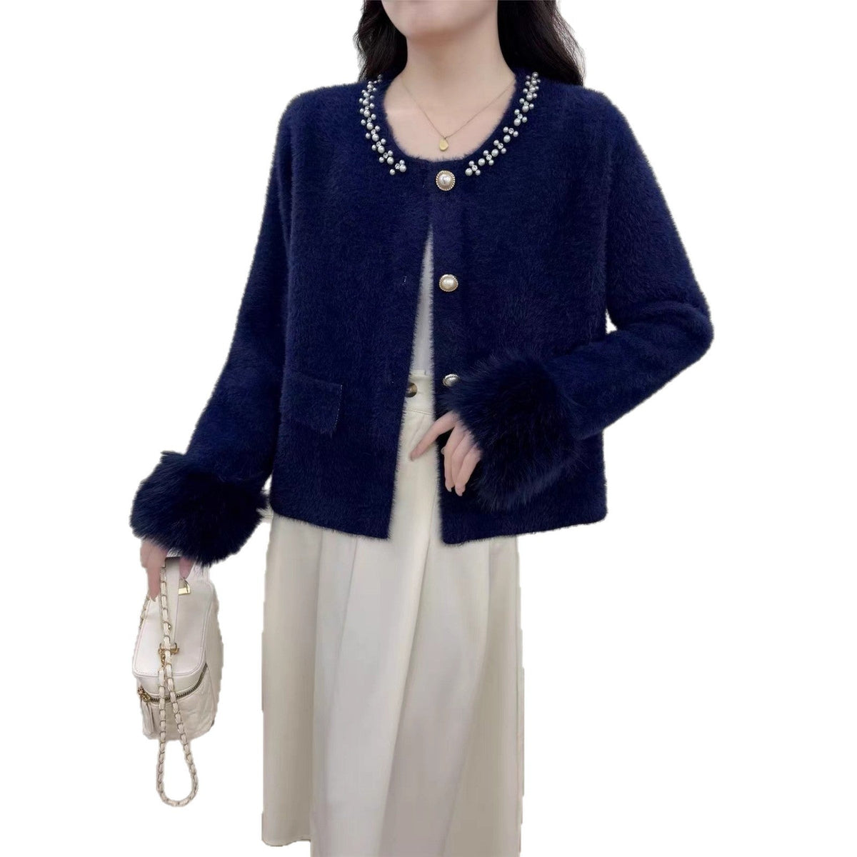 Chanel-style Knitted Cardigan Autumn New Arrival Women's Sweater Jacket