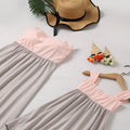 Tube Top Backless Mother-daughter Children's Patchwork Dress