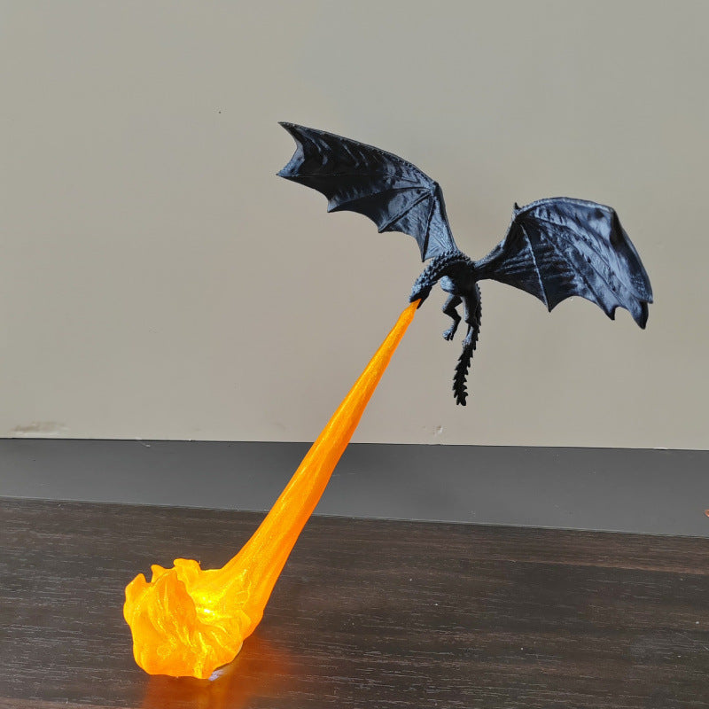 Fire Breathing Dragon Bookshelf Nook Light 3D Printed Flying Dragon Shelf Decor Lover Gift For Halloween Indoor Table Display Decoration Ornaments