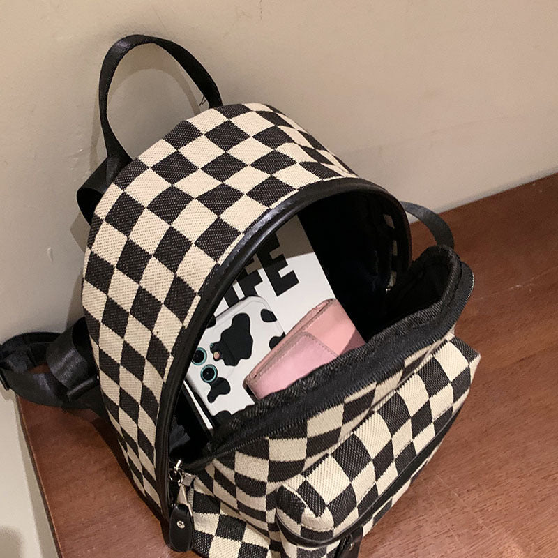 Checkerboard Checkerboard Black And White Contrast Color Trend Personality Shoulders