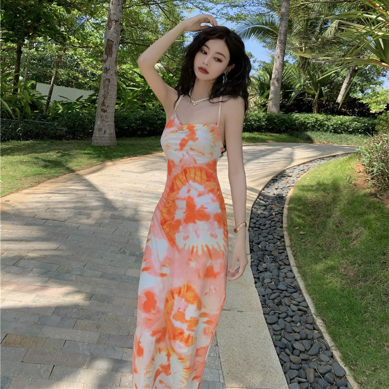 Holiday Tie Strap Halter Neck Dress For Eldest Daughter