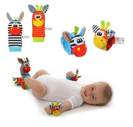 Baby Infant Toy Soft Socks Handbells