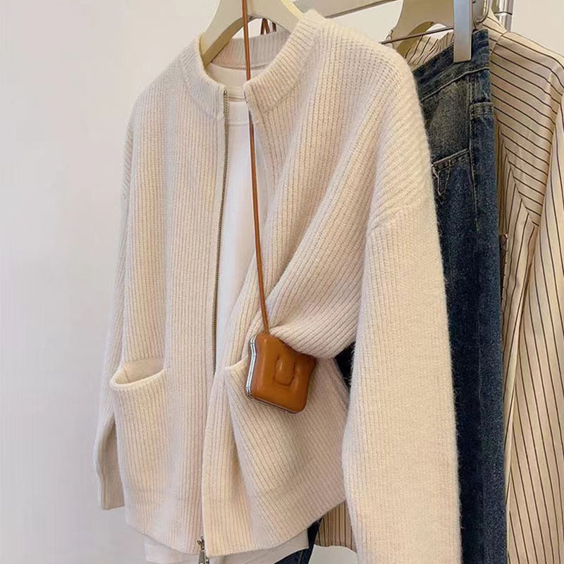 Design Temperature-sensitive Soft Wind Soft Glutinous Sweater Coat