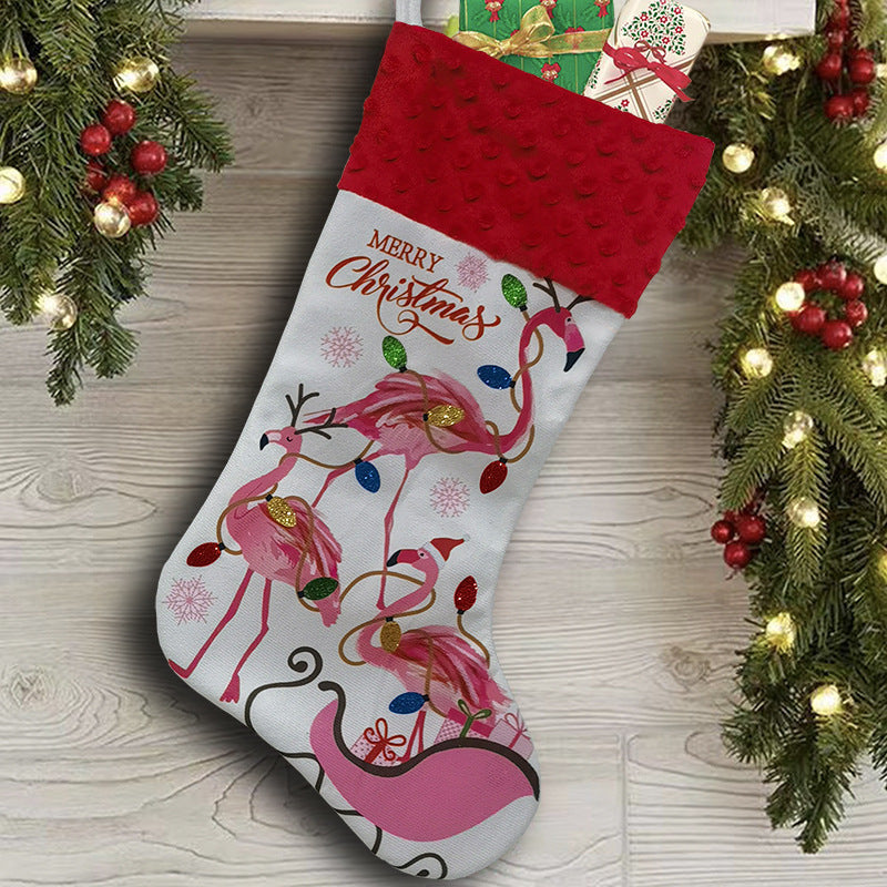 Flamingo Christmas Stockings Holiday Decoration Pendant
