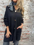 New Mid-length Solid Color Casual Single-breasted Cardigan Jacket