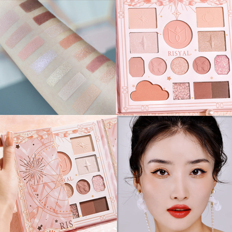 Time Eyeshadow Palette Highlight Blush One Matte Glitter