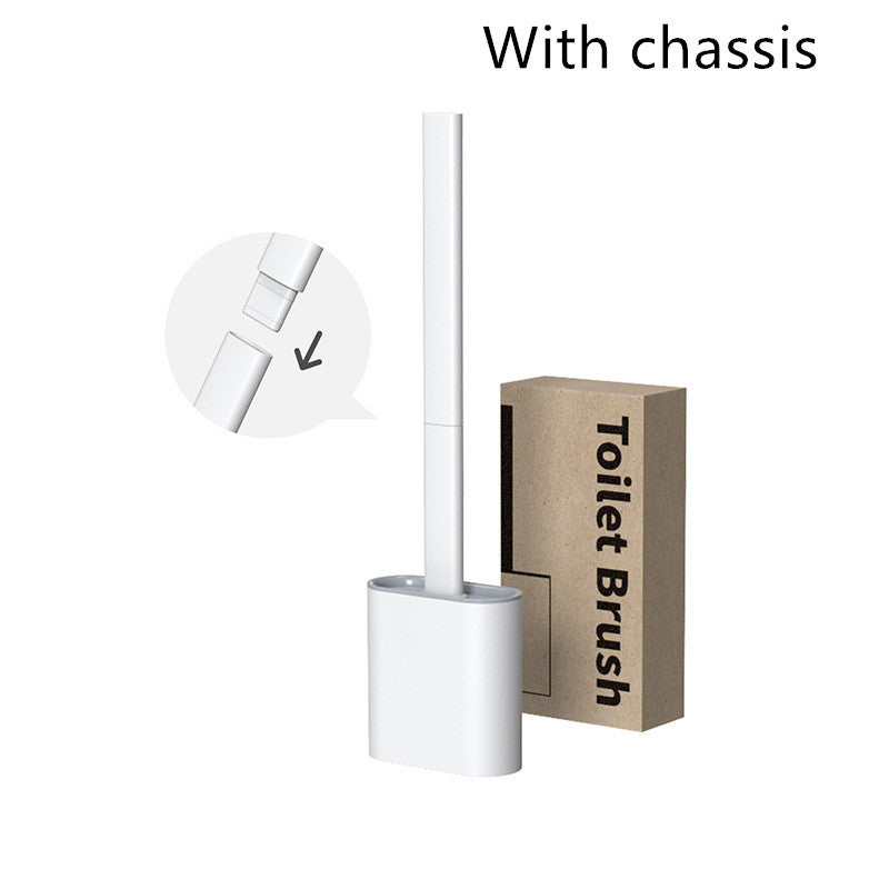 Creative Wall-Mounted Soft Brush With Cover For Toilet Washing