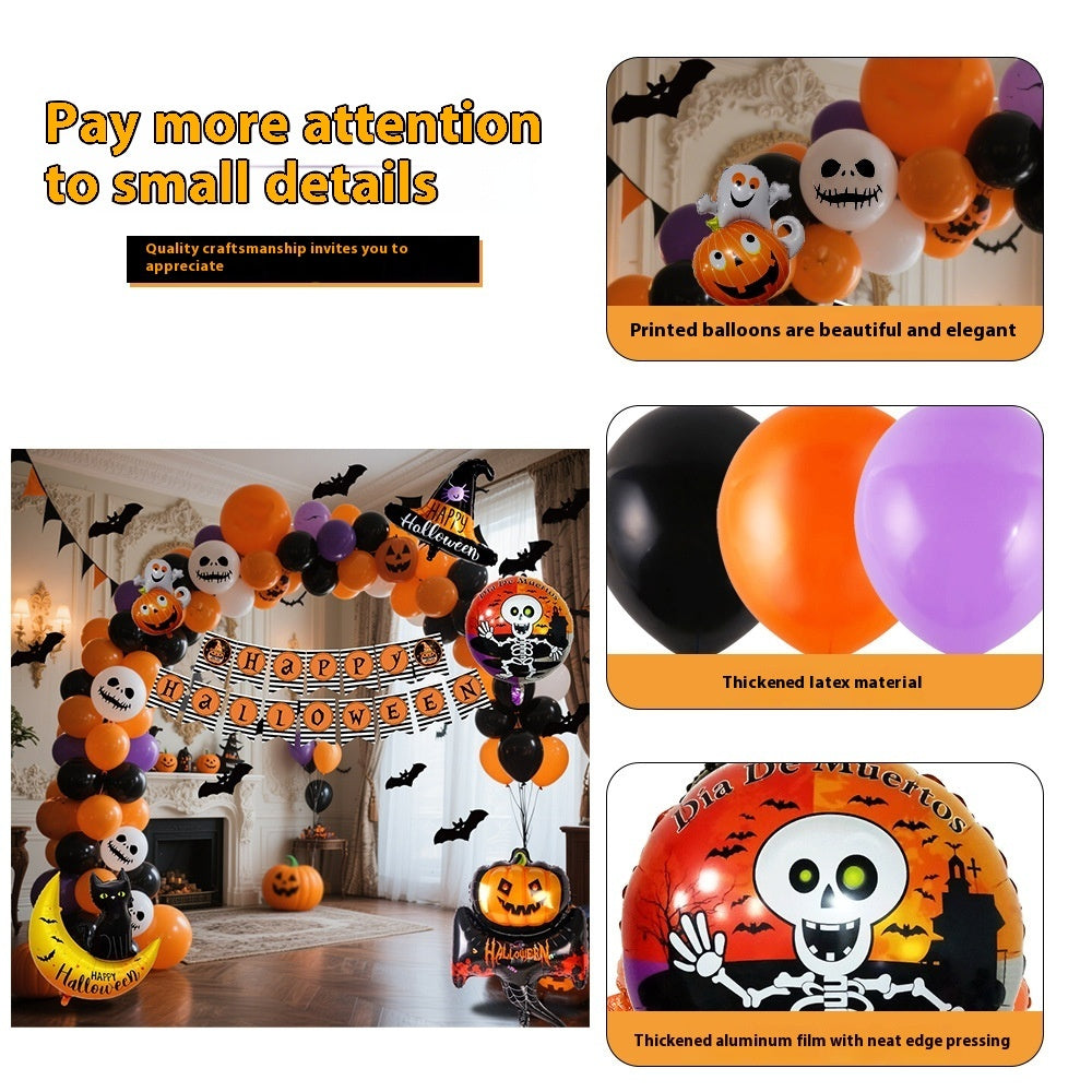 Halloween Hanging Flag Balloon Set Party Decoration Supplies