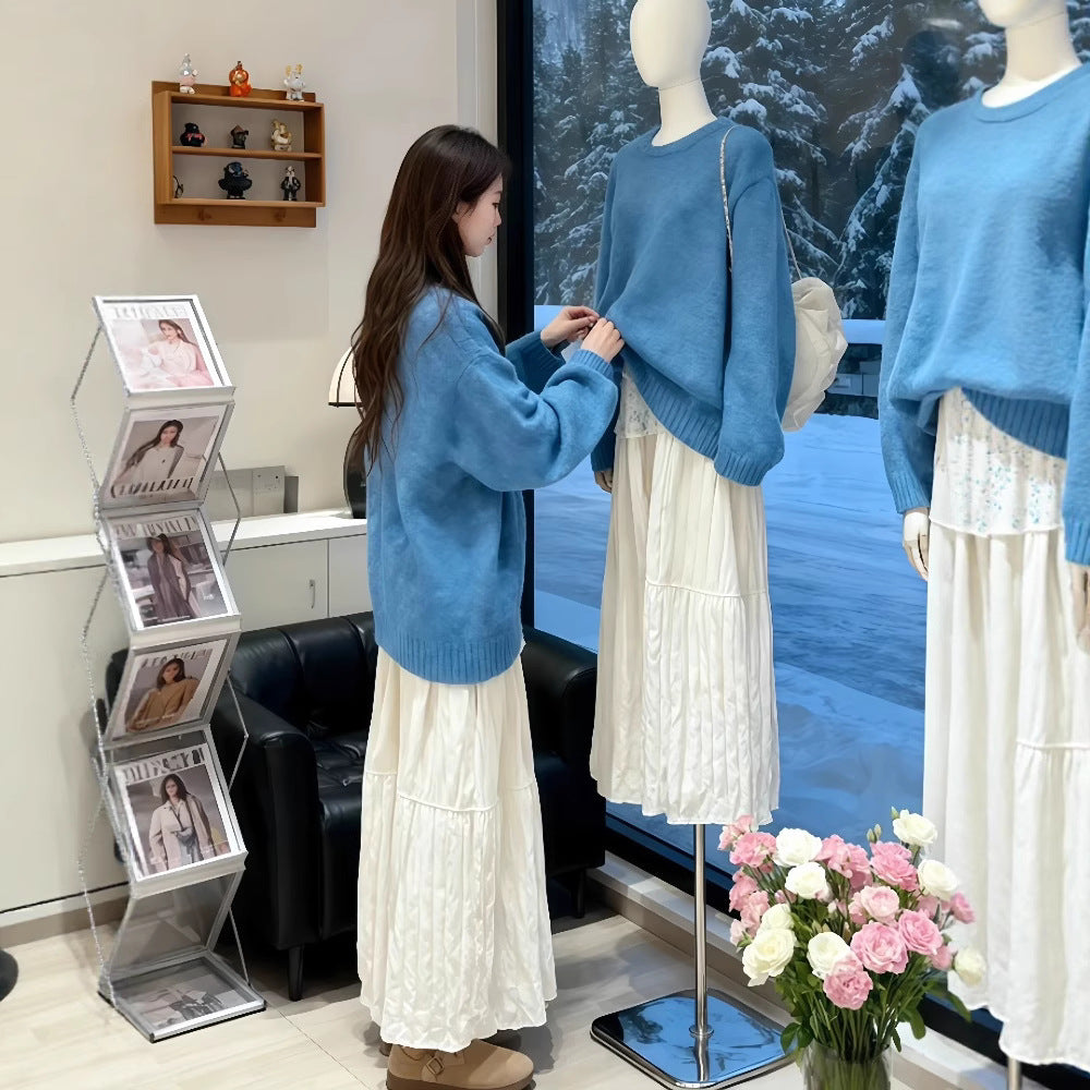 Retro Korean Style Relaxed-fit Sweater