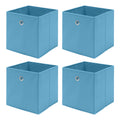 Pack of 4 Foldable Fabric Storage Organisers Cubes Boxes Wardrobe Home Organiser