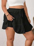 White Adjustable Lace-up Exposure-proof Skirt