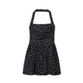 Summer Polka Dot Halter Backless Button Short Dress